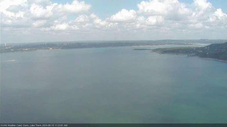 Lake Travis webcam, June 15, 2020 11:25 AM CT