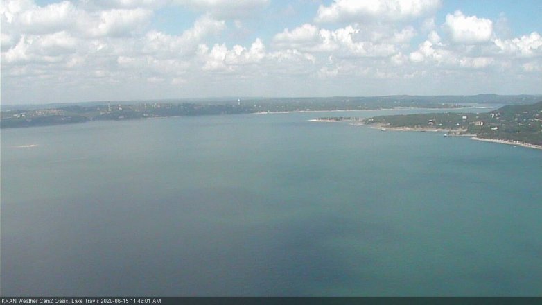 Lake Travis webcam, June 15, 2020 11:45 AM CT