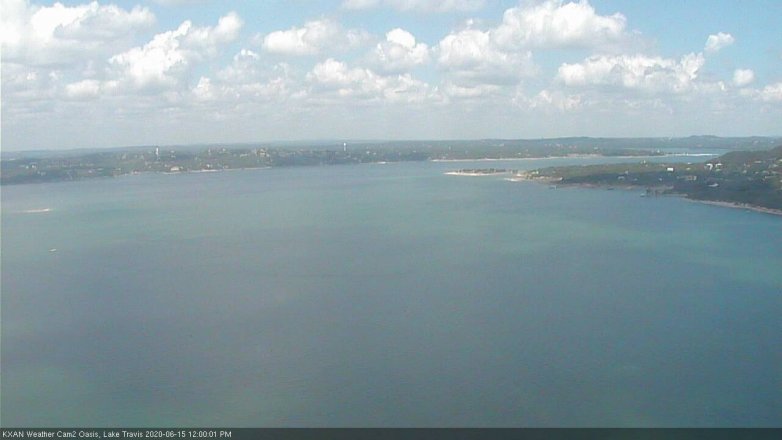 Lake Travis webcam, June 15, 2020 12:00 PM CT