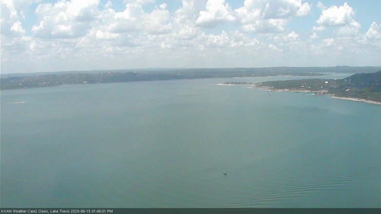 Lake Travis webcam, June 15, 2020 1:45 PM CT