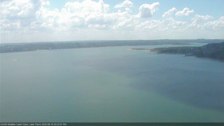 Lake Travis webcam, June 15, 2020 3:25 PM CT