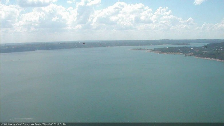 Lake Travis webcam, June 15, 2020 3:45 PM CT
