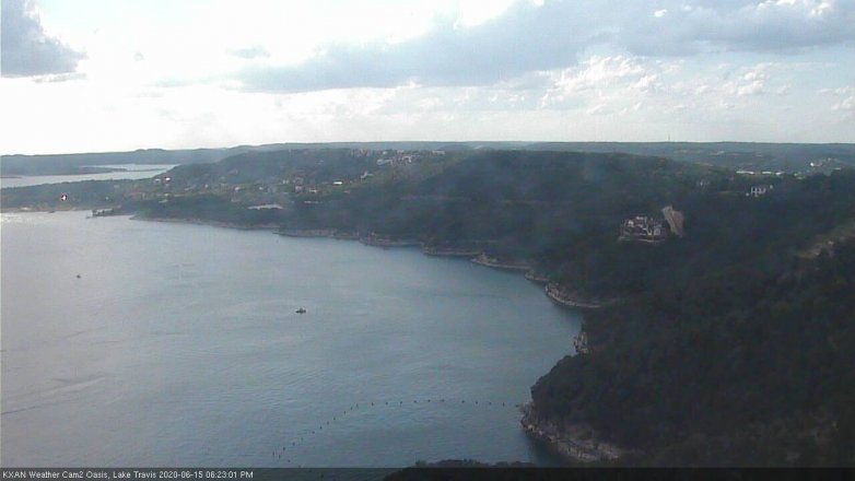 Lake Travis webcam, June 15, 2020 6:25 PM CT