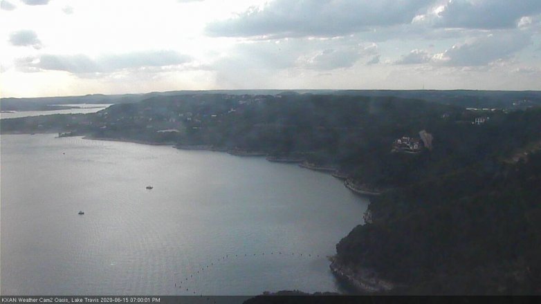 Lake Travis webcam, June 15, 2020 7:00 PM CT