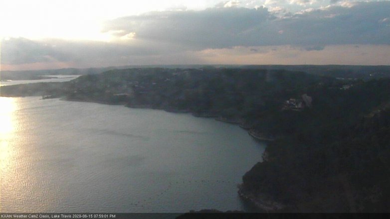 Lake Travis webcam, June 15, 2020 8:00 PM CT