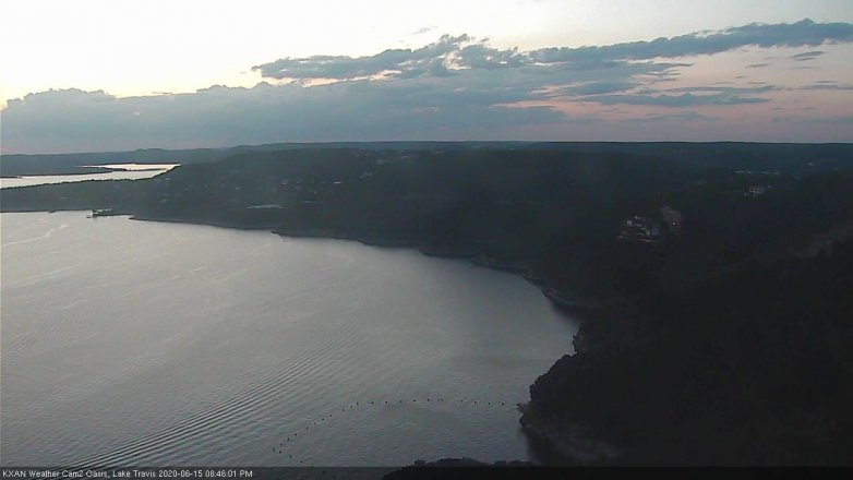 Lake Travis webcam, June 15, 2020 8:45 PM CT