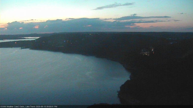 Lake Travis webcam, June 15, 2020 9:00 PM CT