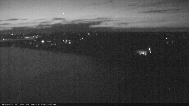 Lake Travis webcam, June 15, 2020 9:25 PM CT