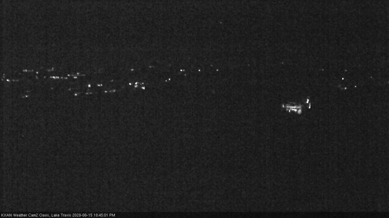Lake Travis webcam, June 15, 2020 10:45 PM CT