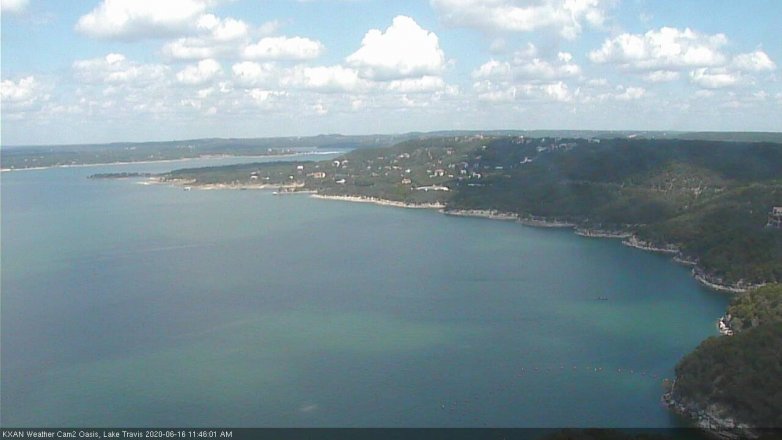 Lake Travis webcam, June 16, 2020 11:45 AM CT