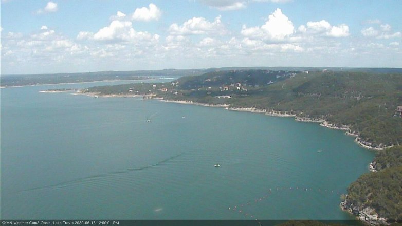 Lake Travis webcam, June 16, 2020 12:00 PM CT