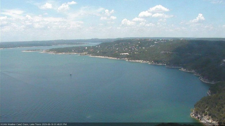 Lake Travis webcam, June 16, 2020 1:45 PM CT