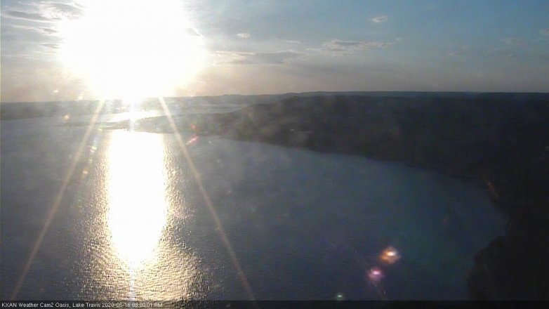 Lake Travis webcam, June 16, 2020 8:00 PM CT