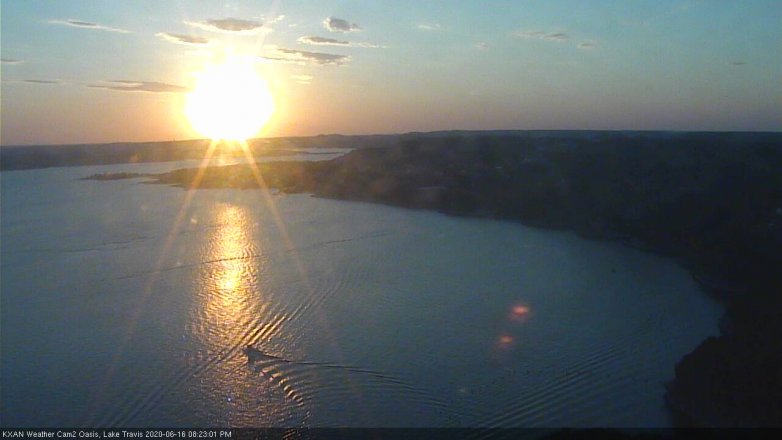 Lake Travis webcam, June 16, 2020 8:25 PM CT