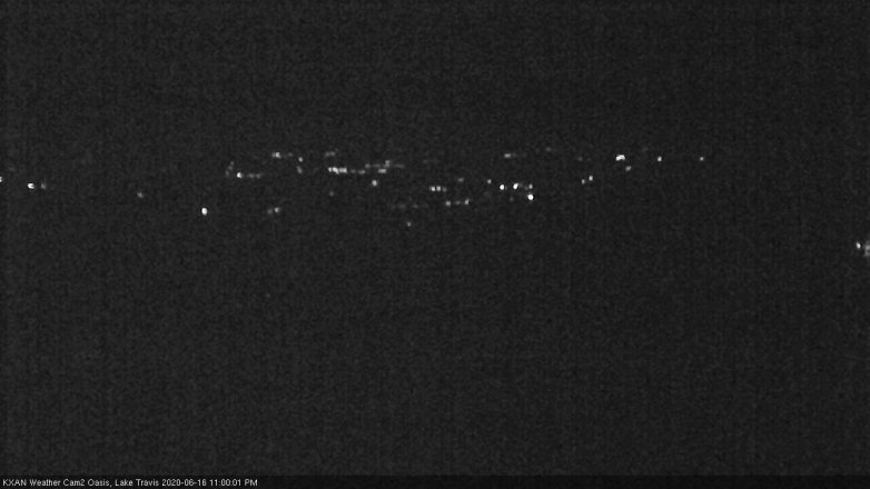 Lake Travis webcam, June 16, 2020 11:00 PM CT