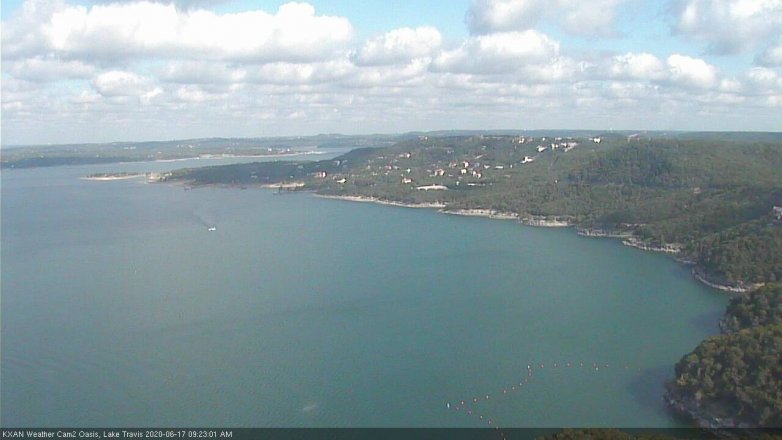Lake Travis webcam, June 17, 2020 9:25 AM CT