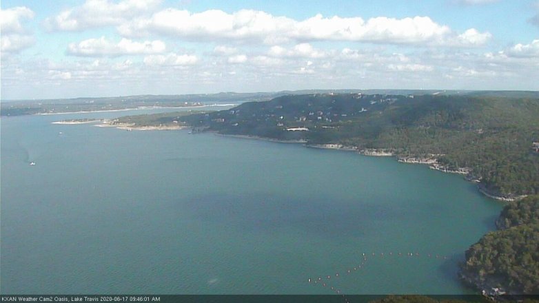 Lake Travis webcam, June 17, 2020 9:45 AM CT