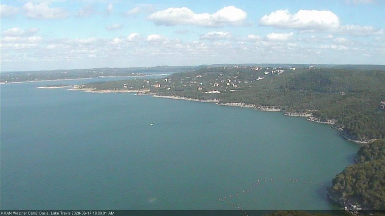 Lake Travis webcam, June 17, 2020 10:00 AM CT