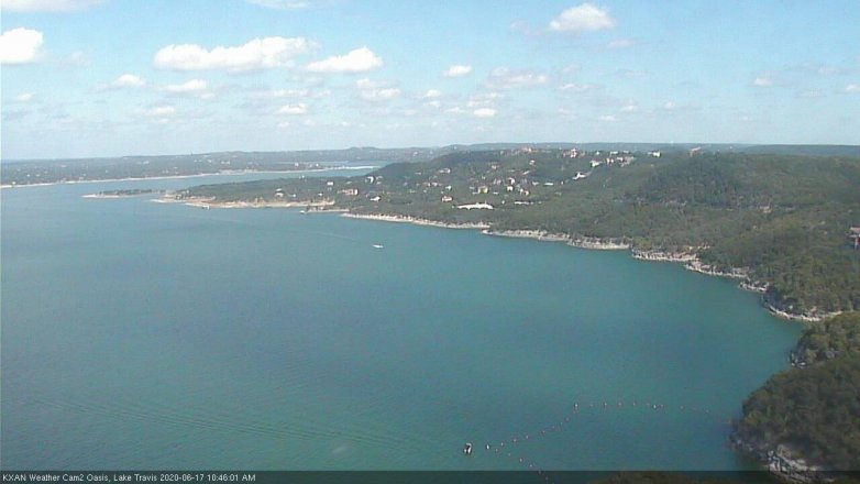 Lake Travis webcam, June 17, 2020 10:45 AM CT