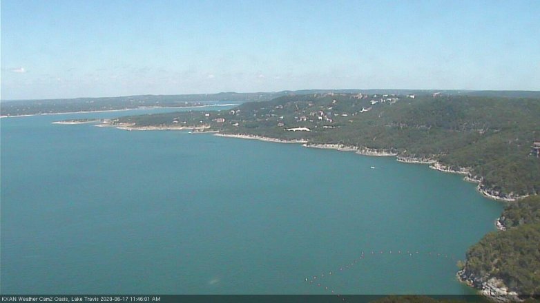 Lake Travis webcam, June 17, 2020 11:45 AM CT