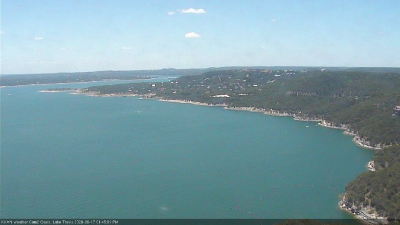 Lake Travis webcam, June 17, 2020 1:45 PM CT