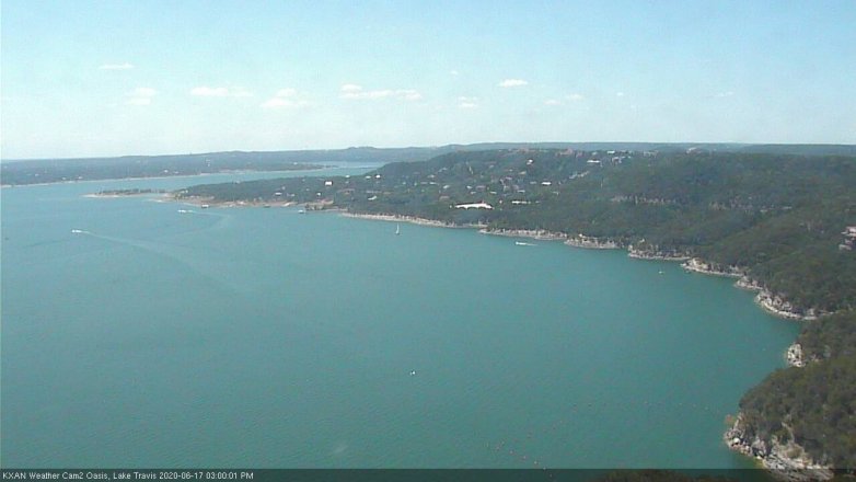 Lake Travis webcam, June 17, 2020 3:00 PM CT