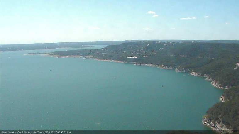Lake Travis webcam, June 17, 2020 3:45 PM CT