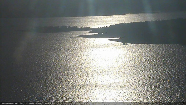 Lake Travis webcam, June 17, 2020 7:45 PM CT