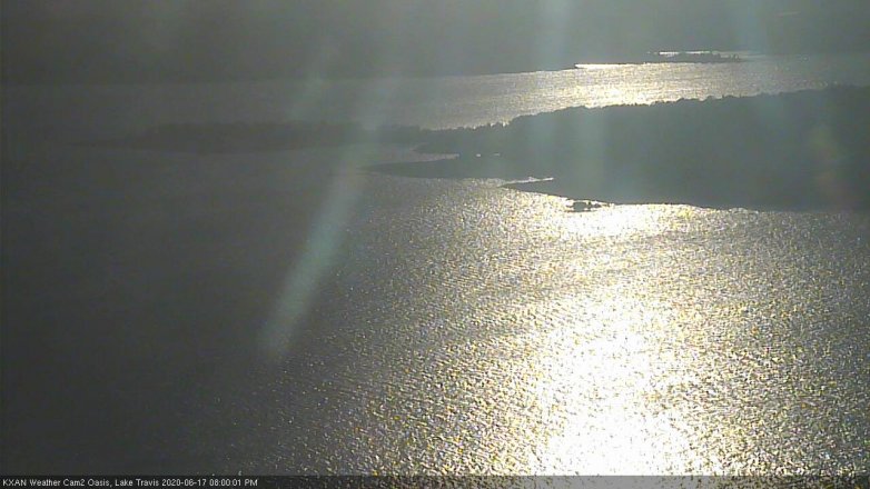 Lake Travis webcam, June 17, 2020 8:00 PM CT