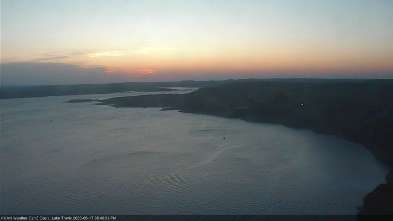 Lake Travis webcam, June 17, 2020 8:45 PM CT