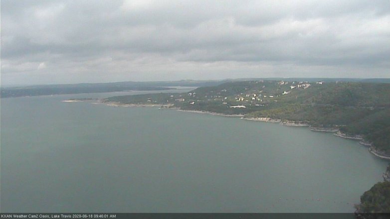 Lake Travis webcam, June 18, 2020 9:45 AM CT