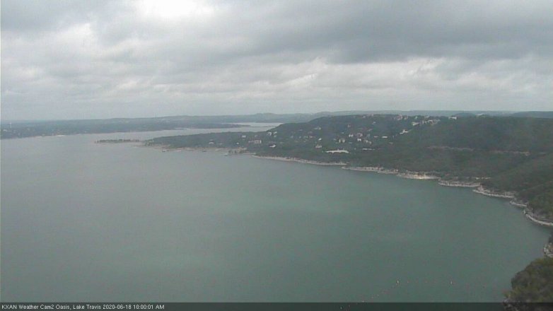 Lake Travis webcam, June 18, 2020 10:00 AM CT