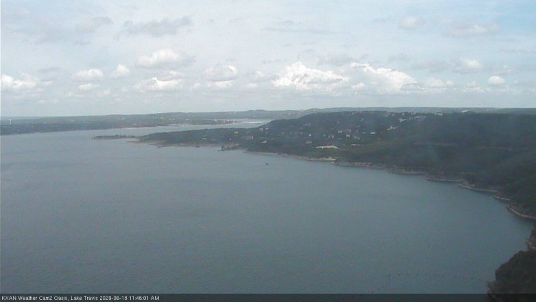 Lake Travis webcam, June 18, 2020 11:45 AM CT