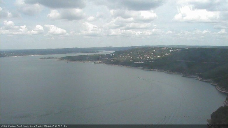 Lake Travis webcam, June 18, 2020 1:00 PM CT