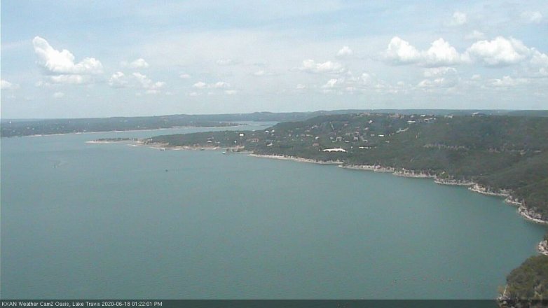 Lake Travis webcam, June 18, 2020 1:25 PM CT