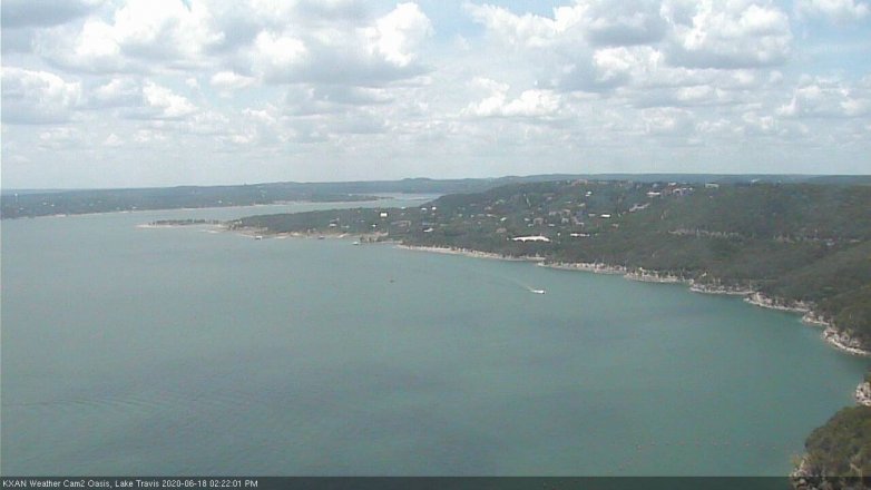 Lake Travis webcam, June 18, 2020 2:25 PM CT