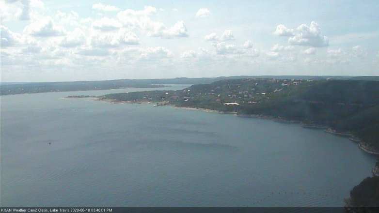 Lake Travis webcam, June 18, 2020 3:45 PM CT