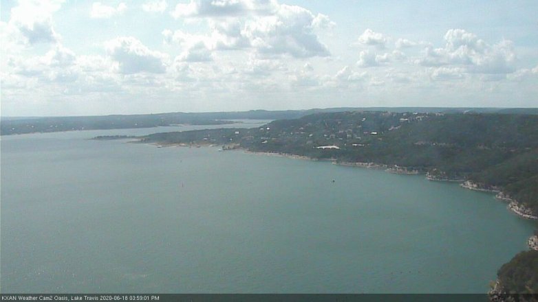 Lake Travis webcam, June 18, 2020 4:00 PM CT