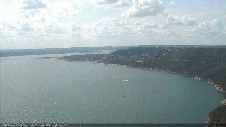 Lake Travis webcam, June 18, 2020 4:25 PM CT