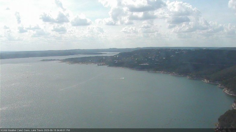 Lake Travis webcam, June 18, 2020 4:45 PM CT