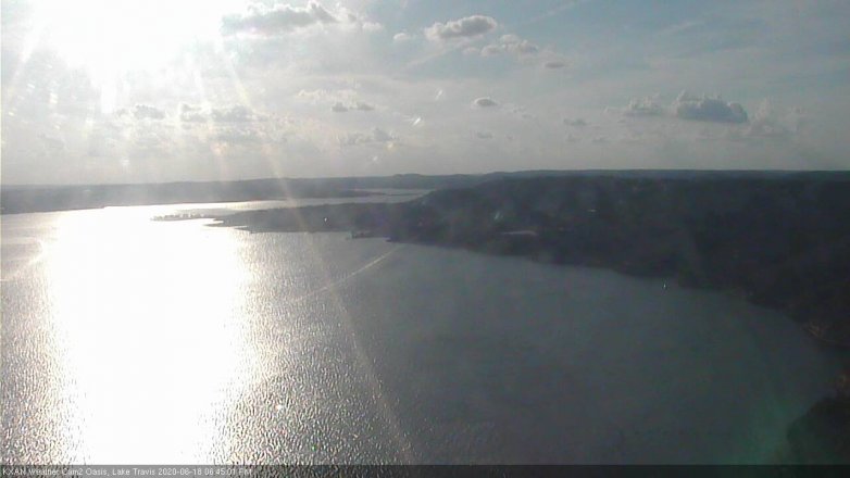 Lake Travis webcam, June 18, 2020 6:45 PM CT