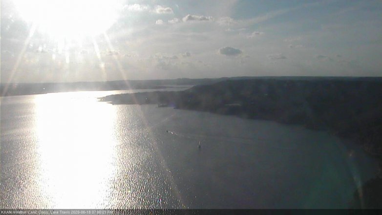 Lake Travis webcam, June 18, 2020 7:00 PM CT