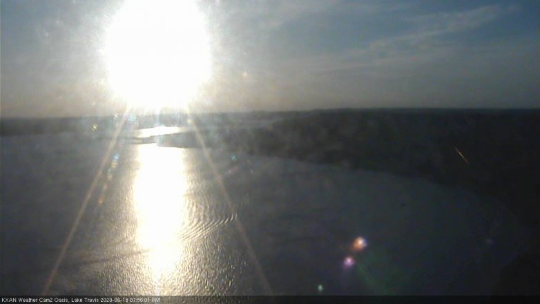 Lake Travis webcam, June 18, 2020 8:00 PM CT