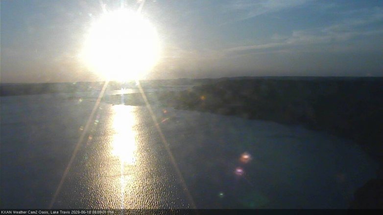 Lake Travis webcam, June 18, 2020 8:25 PM CT