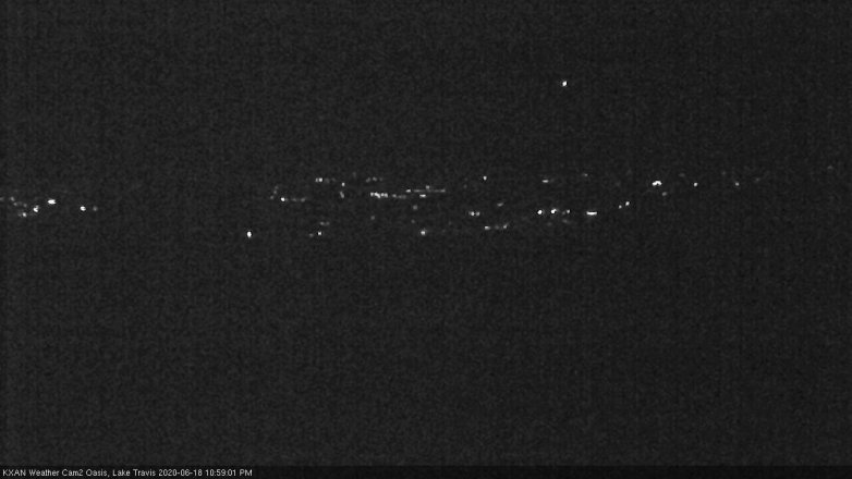 Lake Travis webcam, June 18, 2020 11:00 PM CT