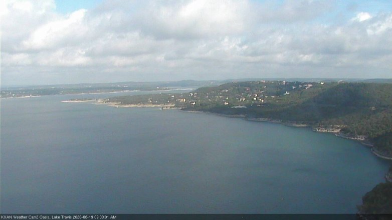 Lake Travis webcam, June 19, 2020 9:00 AM CT