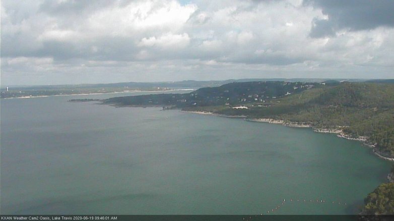 Lake Travis webcam, June 19, 2020 9:45 AM CT