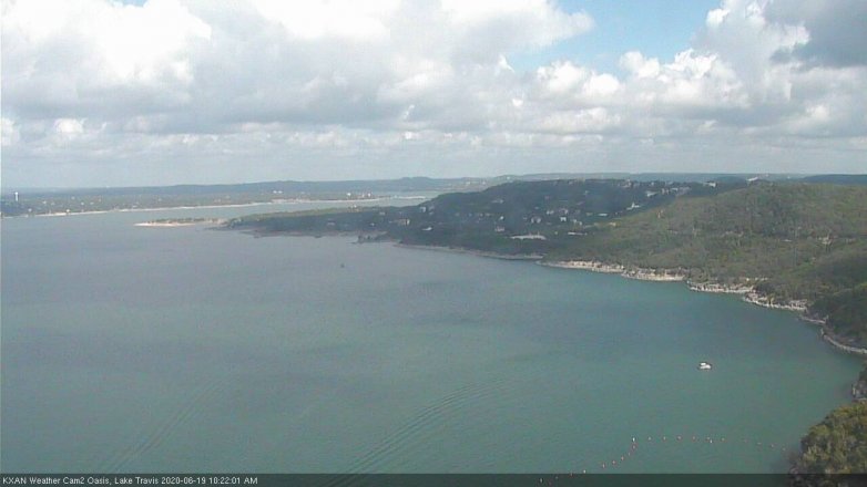 Lake Travis webcam, June 19, 2020 10:25 AM CT