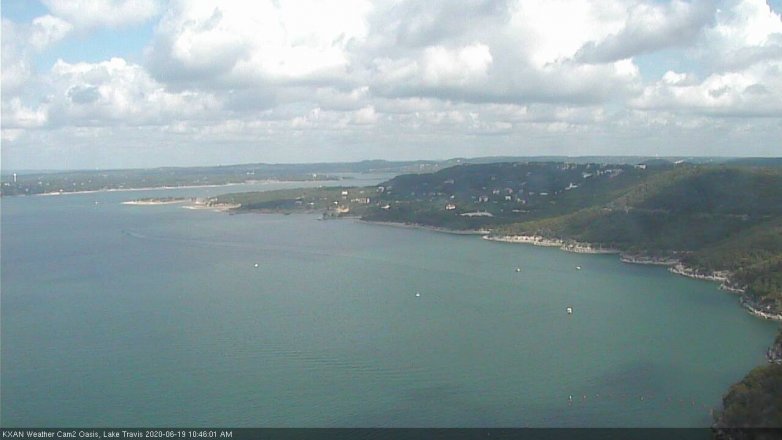 Lake Travis webcam, June 19, 2020 10:45 AM CT