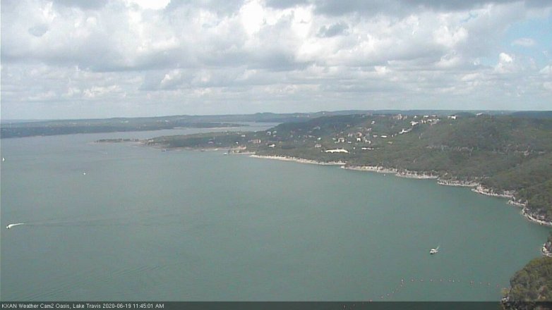 Lake Travis webcam, June 19, 2020 11:45 AM CT